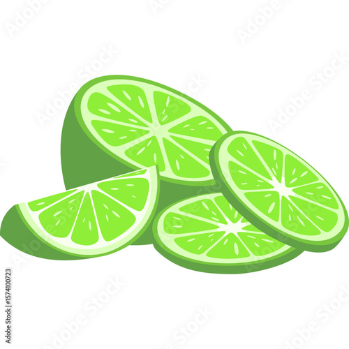 Lime Fruit Illustration