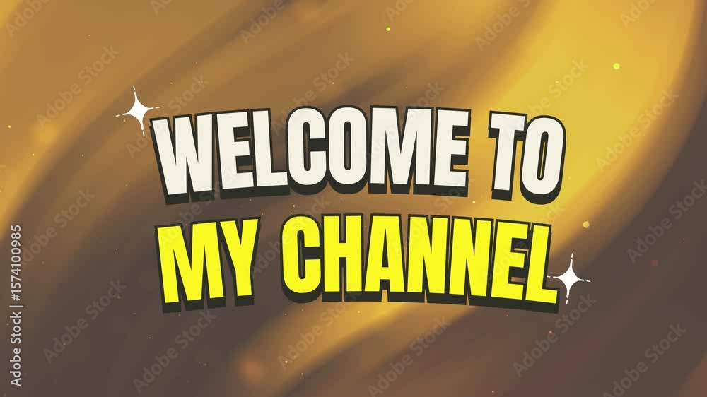 Welcome to My Channel Text Design with Abstract Background.