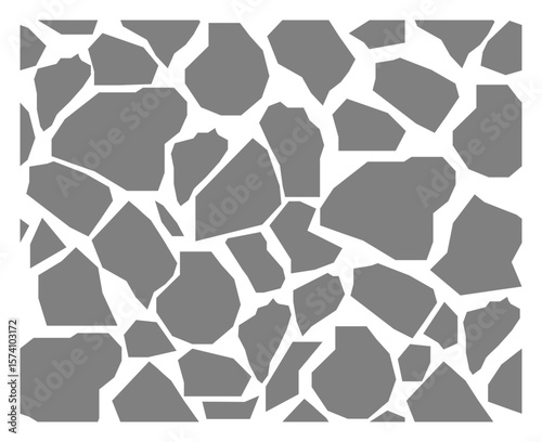 Seamless polygonal stone pattern filled vector