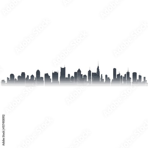 City scape Silhouette city architecture illustration vector
