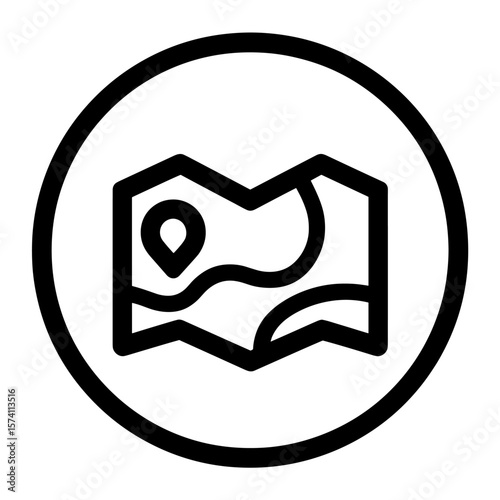 Map symbol icon illustration vector