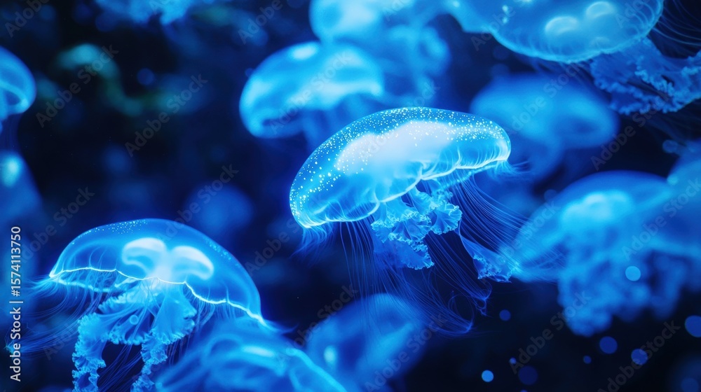 Fototapeta premium Jellyfish in the Ocean.