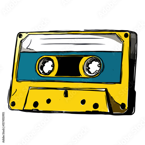 Music tape illustration cassette transportation vector