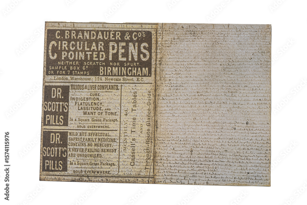 Obraz premium old document with unintelligible writing