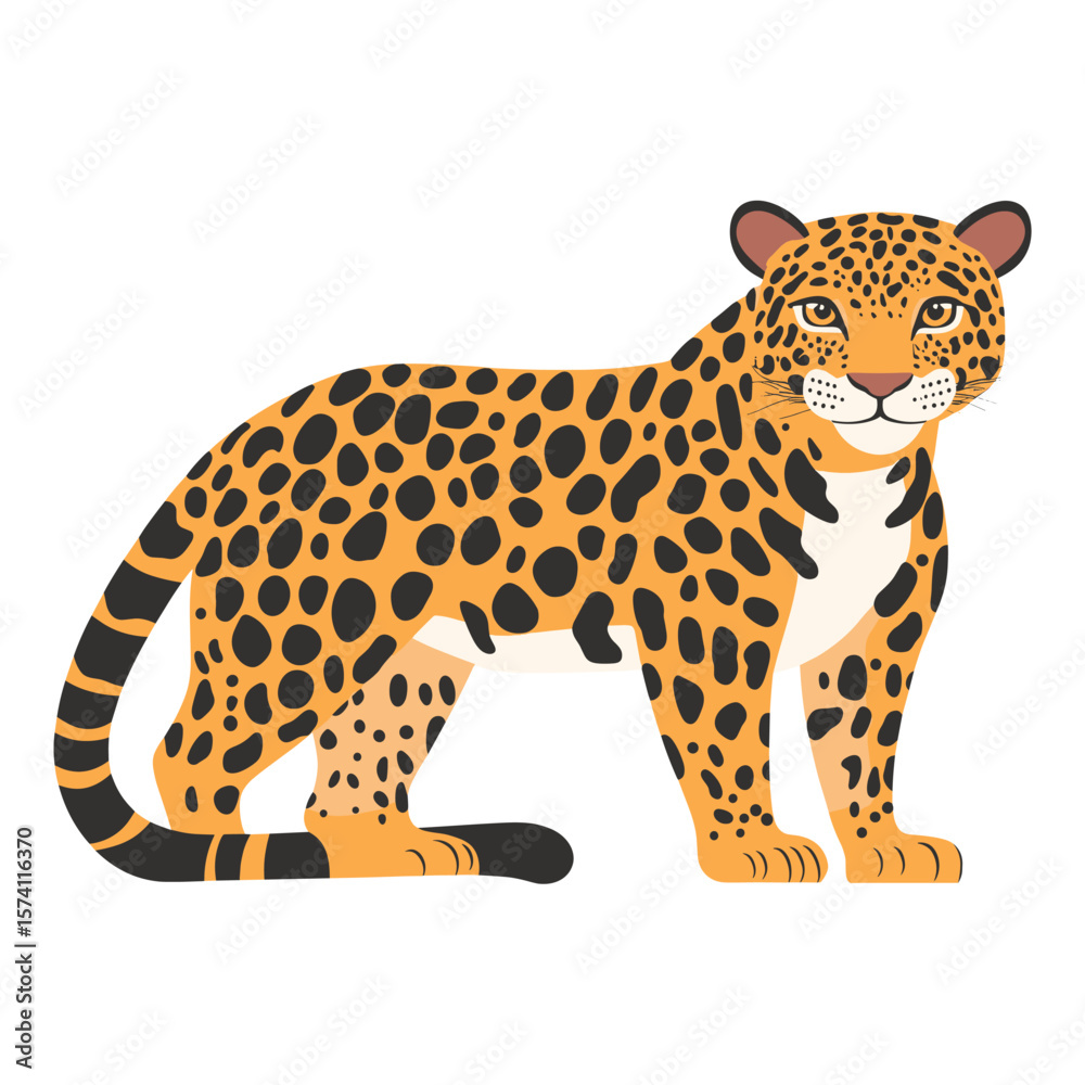Fototapeta premium Illustration of Jaguar wildlife leopard animal vector