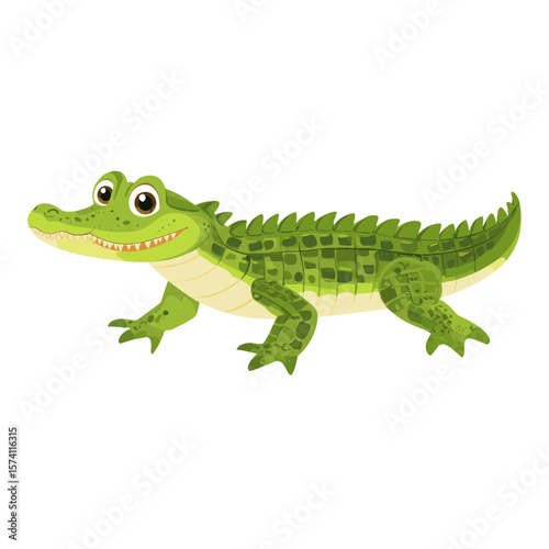 Vector illustration of American Alligator crocodile alligator reptile vector
