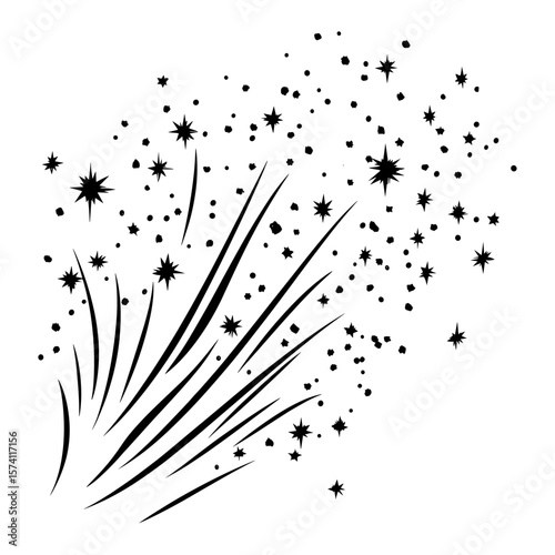 Sparkle effect illustration pattern black vector