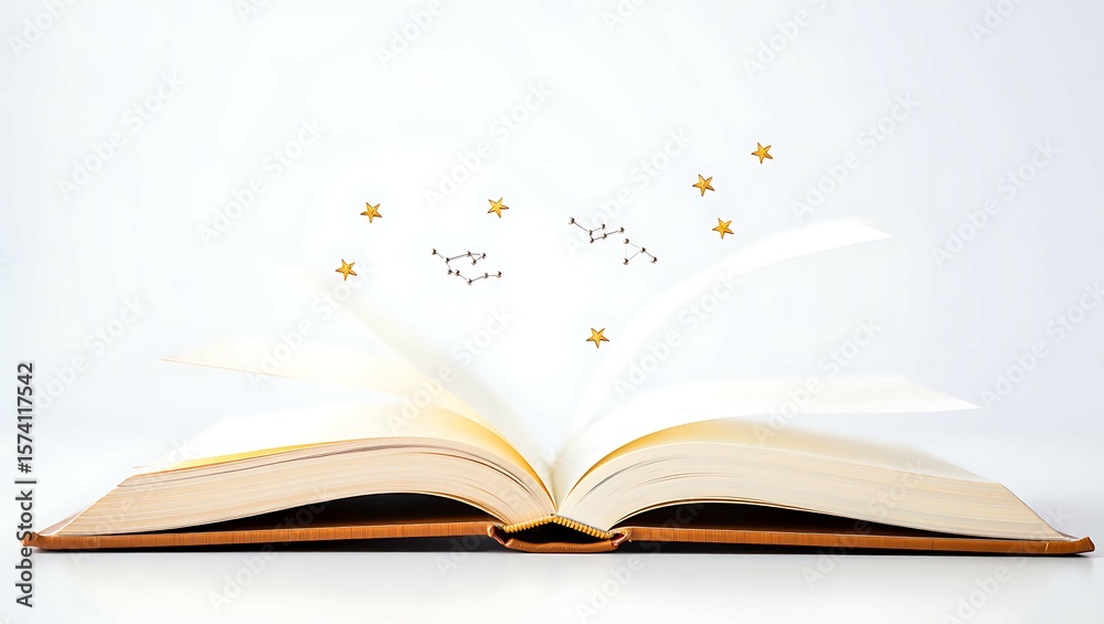 Obraz premium Celestial narratives a poetry book template