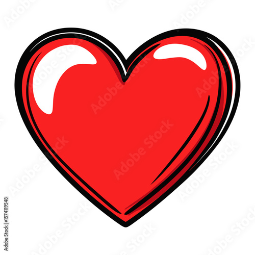 Red heart icon illustration design graphic vector