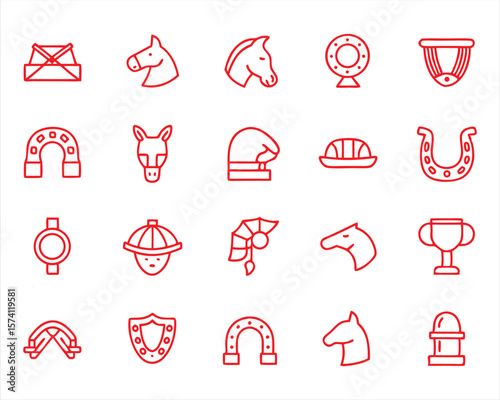 horse icon set
