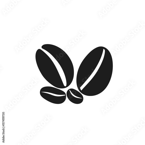 Coffee cafe logo minimalist black white vector