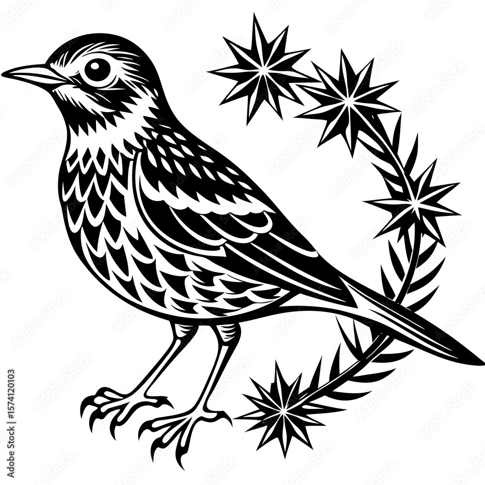 Fototapeta premium bird on branch