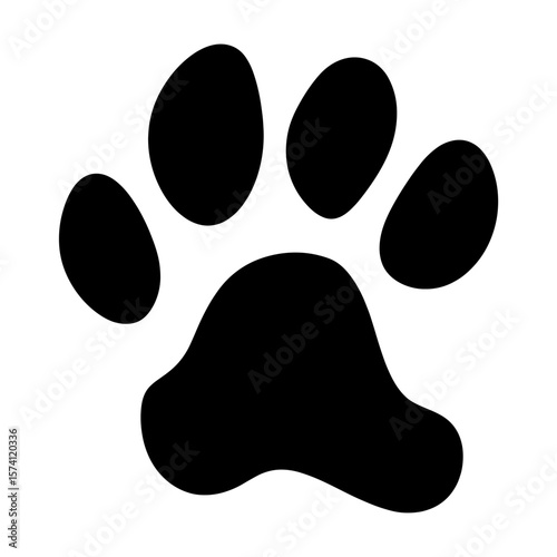 Dog Paw Print print black paw vector