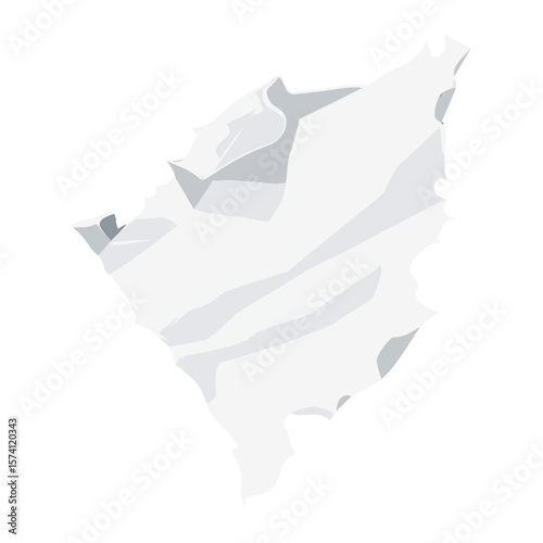 White torn paper illustration silhouette geometric vector