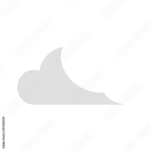 White cloud icon illustration background black vector