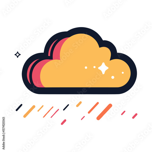 Cloud simple illustration minimalist vector