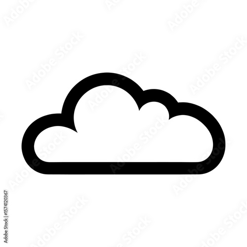 Cloud symbol simple icon vector