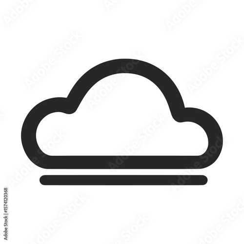 Cloud symbol simple icon vector