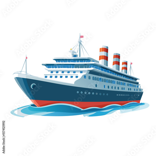 cruise steamship vector illustration graphic design