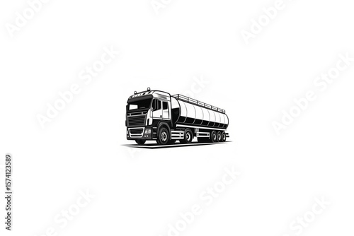 Silhouette of a Tanker Truck Silhouette