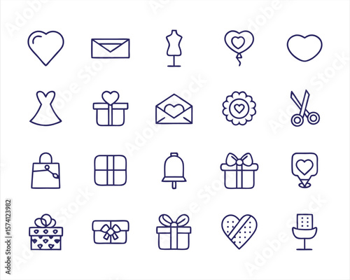 Mannequin icon set