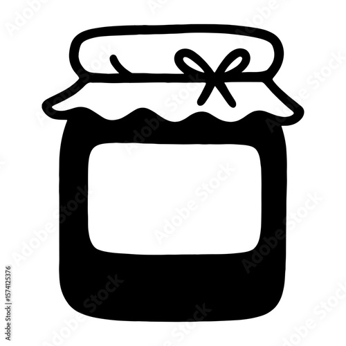 Simple jar with decorative lid vector