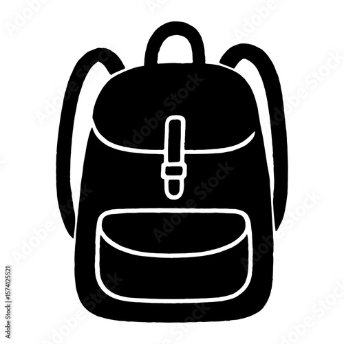 Stylish backpack illustration design vector
