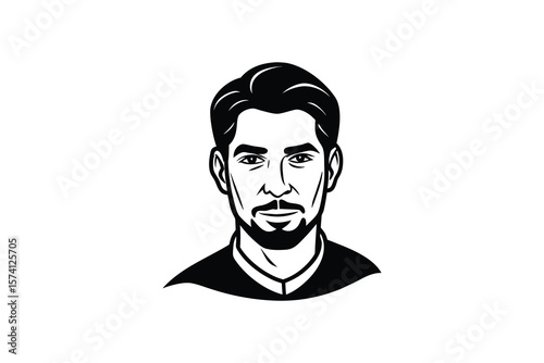 Stylish Man Silhouette Portrait