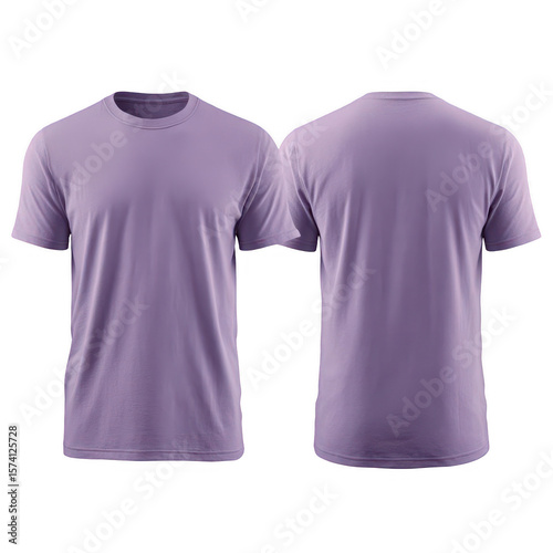 Front and back view of a light purple t-shirt (4)
