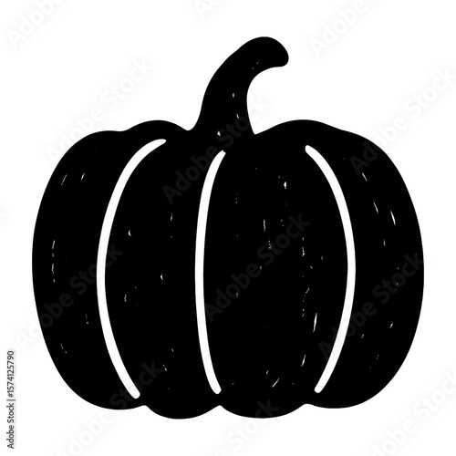 Minimalist pumpkin silhouette illustration vector