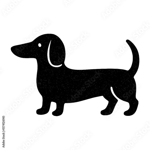 Dachshund silhouette illustration transparent vector