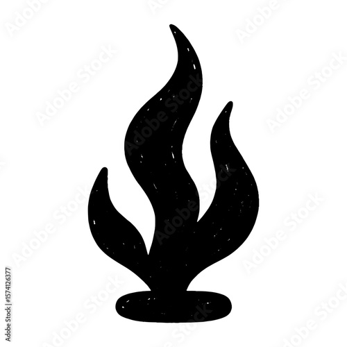 Abstract flame silhouette design vector