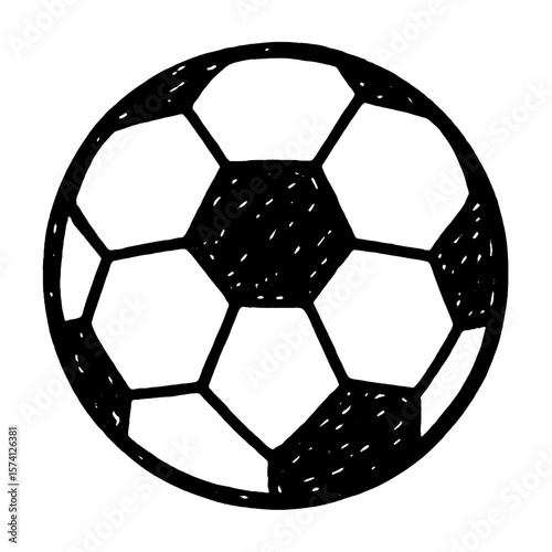 Classic black-and-white soccer ball vector