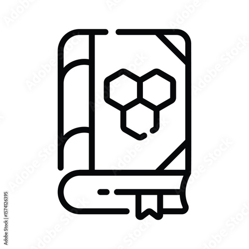 Have a look at this trendy line icon of chemistry book