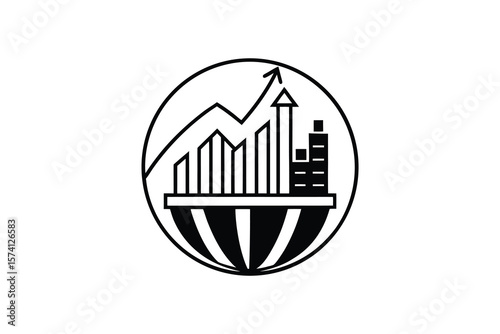 Global Business Growth Silhouette