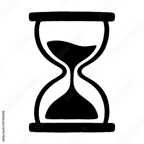 Classic hourglass time symbol vector