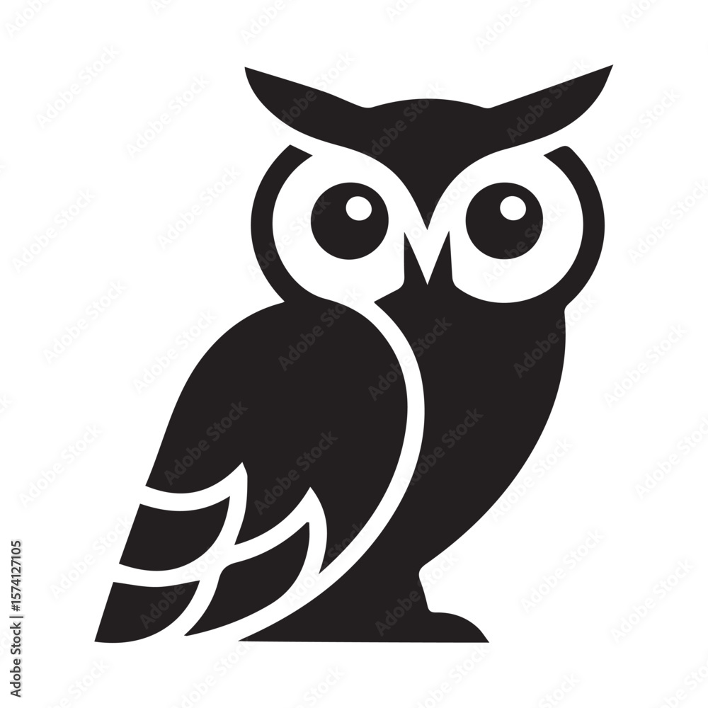 Fototapeta premium owl on white background