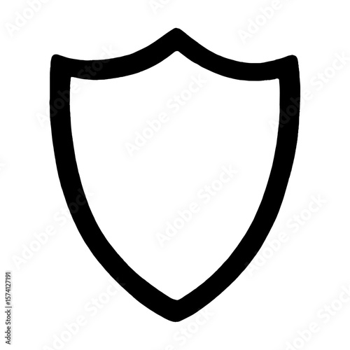 Minimalist shield icon design vector