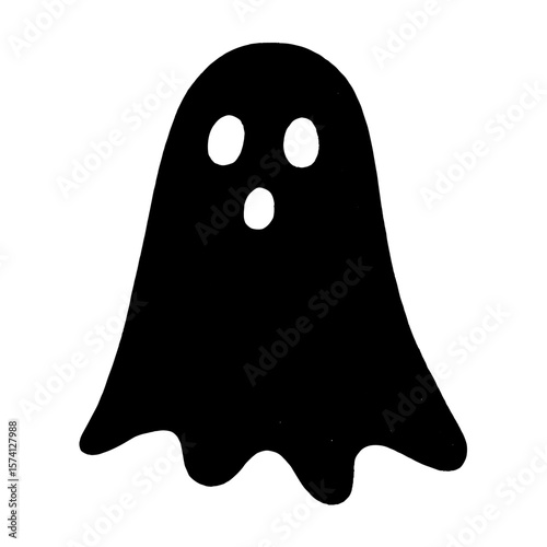 Spooky ghost silhouette illustration vector