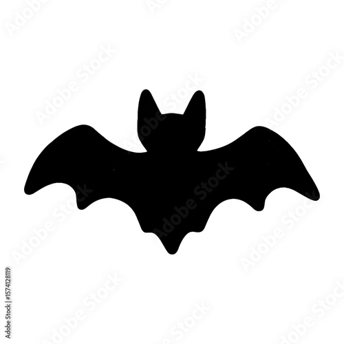 Silhouette bat spooky design vector