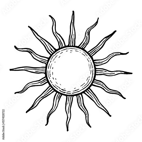 Vintage sun illustration design vector