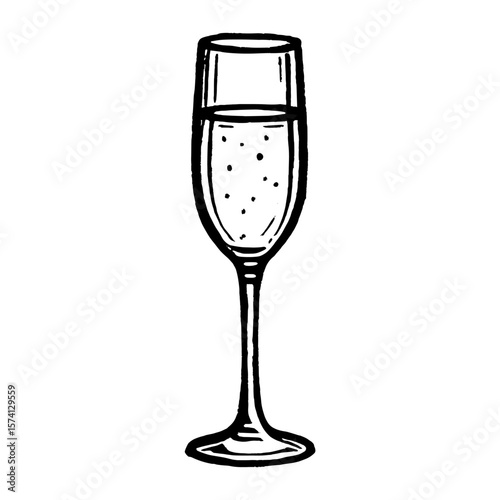 Elegant bubbly drink illustration vector