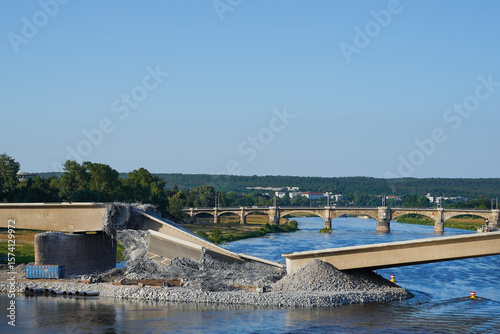 The remains of the collapsed 