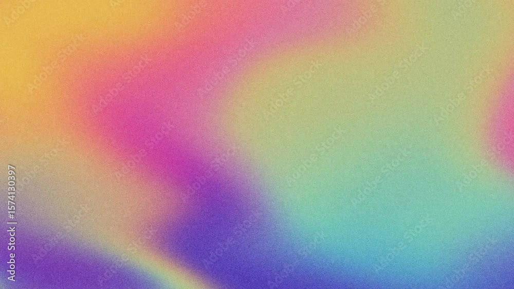 4k seamless loop Iridescent gradient texture blending pastel purple, orange, blue. 90s, Y2K, 2000s aesthetic, fluid wave, colorful glow. Background, digital art, screen saver, modern visuals.