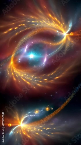 Binary stars orbiting each other
