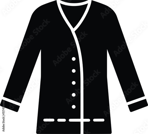Stylish Vector Cardigan Design, Graphic Apparel, Trendy Environment, Modern Viewpoint