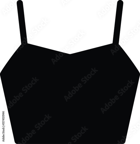 Stylish Vector Fashion Crop Top Design, Graphic Illustration, Modern Chic, Trendy Apparel