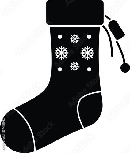 Snowflake Patterned Stocking in Winter Wonderland