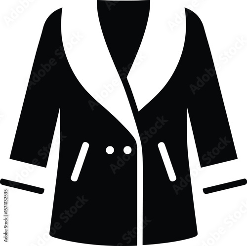 Fashion Vector Illustration of Stylish Coat Design in Chic Urban Environment for Modern Outfits