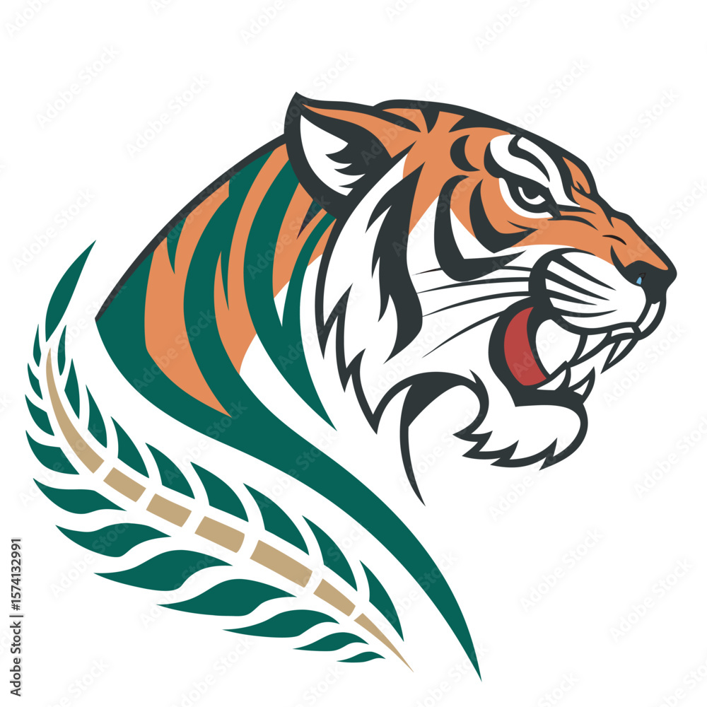 Obraz premium logo of a Royal Bengal Tiger